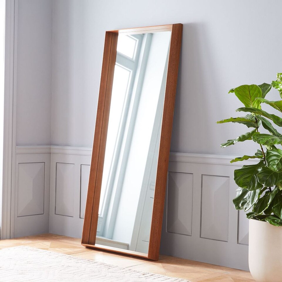 Wood Frame Ledge Floor Mirror West Elm UK
